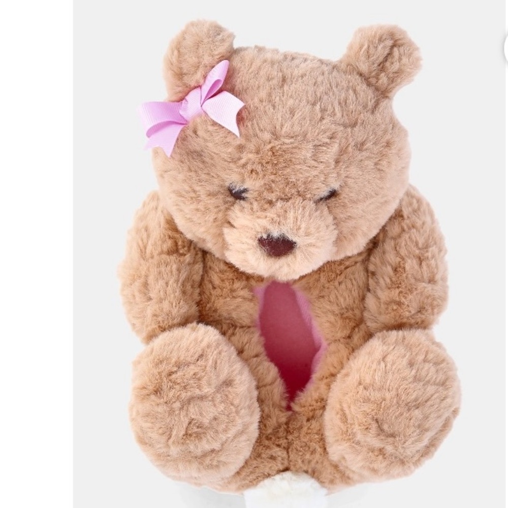 Wonder Nation Plush Bear with Pink Bow